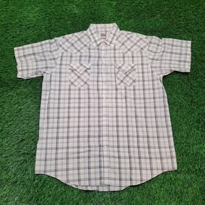 Ely Cattleman Big & Tall Western Shirt Mens XLT Baggy Fit Pearl Snap Cowboy